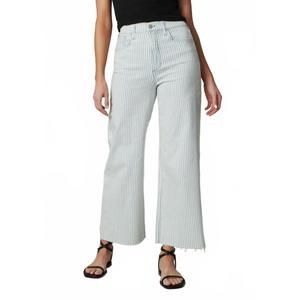 NEW JOE'S JEANS mia high rise wide leg ankle jeans in rail road stripe
